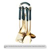 Luxury Gold Kitchen Utensils Set, 7-Piece Ceramic Handle Cooking Tools