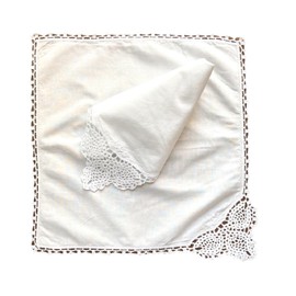 milkcat Cotton Lace Table Napkin Set of 2 Afternoon Tea Handkerchiefs for Ceremonial Occasions (30 x 30)