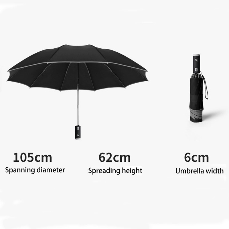 Travel Umbrella, Compact, Windproof, Reverse folding design, Increase and thicken