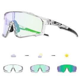 KAPVOE Photochromic Cycling Glasses for Men Women Sports Sunglasses High Definition High Contrast Lenses MTB BMX Bike Glasses
