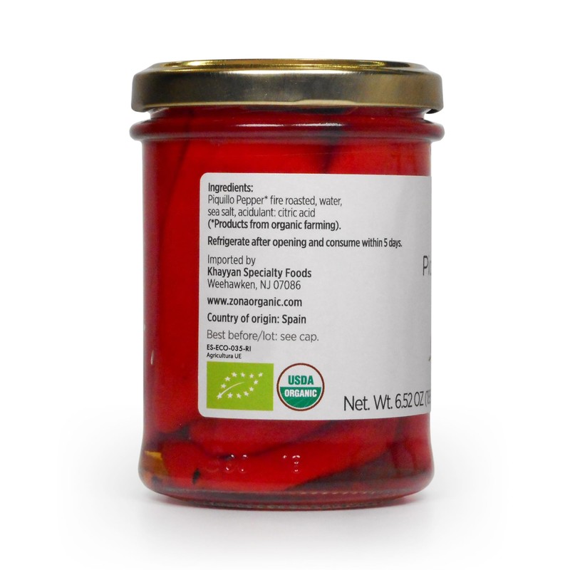 Zona Organic | Spanish Fire Roasted Piquillo Peppers | 6.5