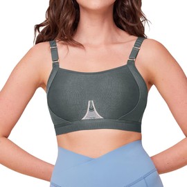 TriAction Women's Gravity Lite N Ex Sports Bra, Smoky Green