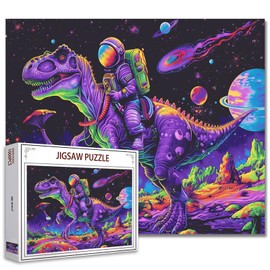 Tucocoo Astronaut Jigsaw Puzzles for Adults 1000 Pieces, Luminous Jellyfish Art Jigsaw Puzzle 27 x 20 Inch Colorful DIY Craft Puzzles for Home Decoration Gifts, Family Puzzle Perfect for Game Nights