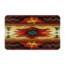 Qchaor 20x31.5in Native American Southwestern Navajo Art Keep Warm Non Slip Modern Area Rugs Bathroom Rugs Outdoor Rugs Doormats Room Decor Rugs for Living Room Playing Room Kitchen Rugs
