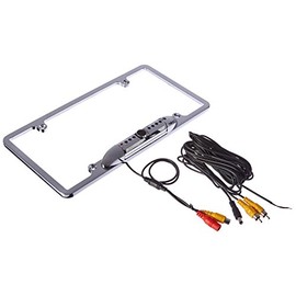Absolute CAM1500S Universal License Plate Frame with Built-In CMOS Waterproof IR Camera (Silver)