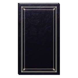 Pioneer Photo Albums 204-Pocket Post Bound Slim Line Leatherette Cover Photo Album for 4 by 6-Inch Prints, Black