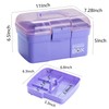 Kinsorcai 11'' Plastic Box Organizer with Removable Tray, Sewing Box