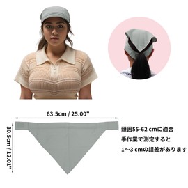 CAPASTEC Simple Triangular Towel, For Kitchens, Cafes, Home Use, Commercial Use, Cooking Class, Cooking Practice, Cleaning, Beauty Salon, Velcro Included, Unisex, gray