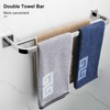 NearMoon Double Bath Towel Bar, Bathroom Accessories- Thicken Stainless Steel