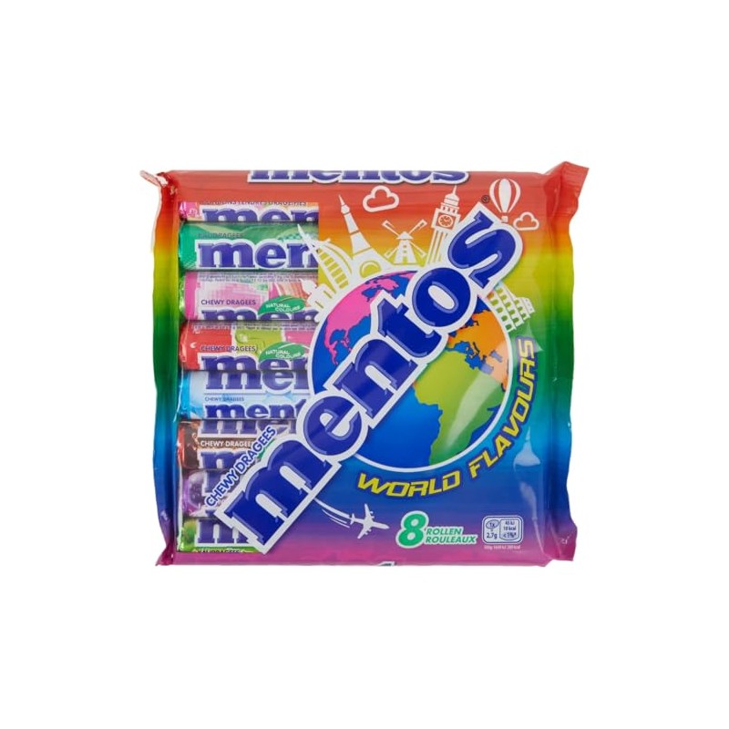 Mentos World Flavours I 8 Rolls of different Flavored Chewy