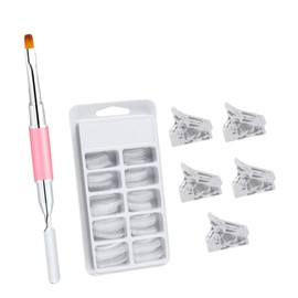 PACKOVE 1set Nail Art Tools Double-headed Pens Nail Tips and Finger Clips for Manicure and Compact and Lightweight Beauty Kit