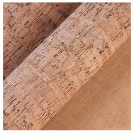NIANTONG Cork Fabric, Real Cork, Leather Sheets, Soft Printed Lightweight Fabric in Natural Colour for DIY Crafts, 137 x 100 cm (Colour: 11#)
