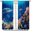 INSFBRB Ocean Shark Rod Pocket Blackout Curtains for Living Room,Room