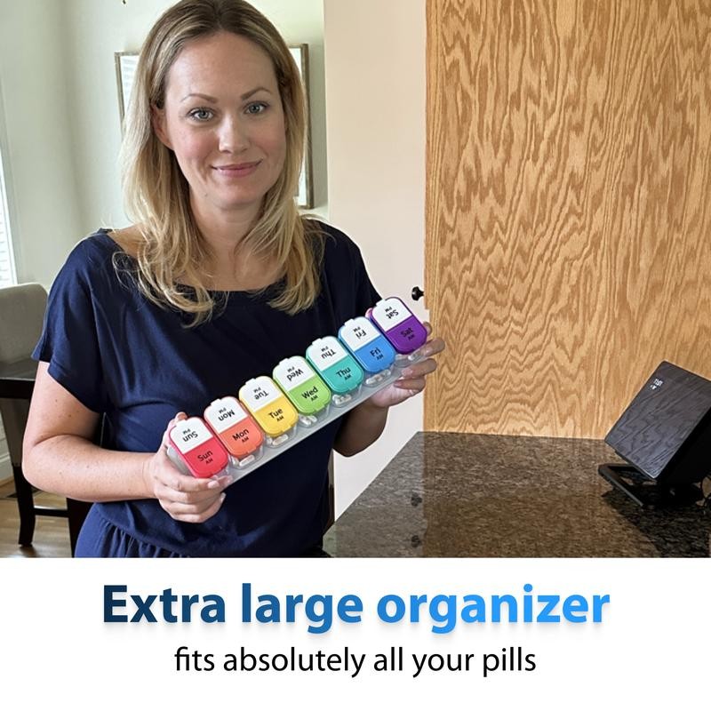 Bexeen XXL Pill Organizer That Holds EVERYTHING! Convenient, Portable &