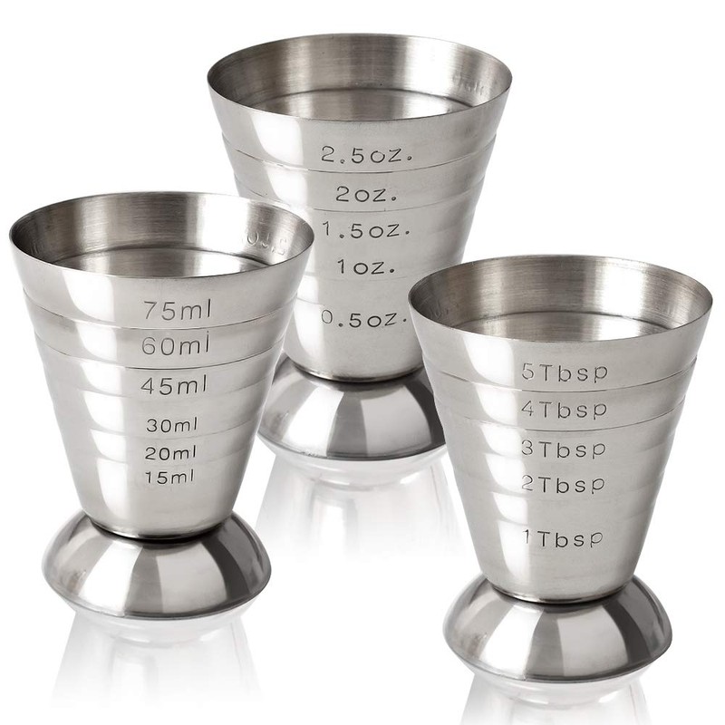 Cozihom Stainless Steel Measuring Cup, 2.5 oz, 75 ml, 5