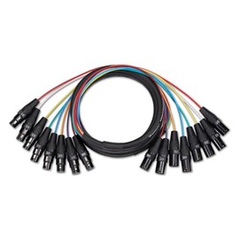 Jamesin 8 Channel XLR Male to Female Snake Cable with Color Coded Microphone Audio Cable, for Stage and Recording Studio, Can Be Used with Any Device with a 3-pin Female XLR to Male XLR (100 FT)