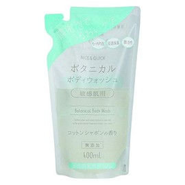 NICE&QUICK Botanical Body Wash, Cotton Soap Scent, Refill, 13.5 fl oz (400 ml), Nice Quick