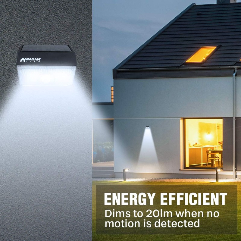 Wagan EL8570 1000 Lumens Outdoor LED Solar Wall Light Waterproof