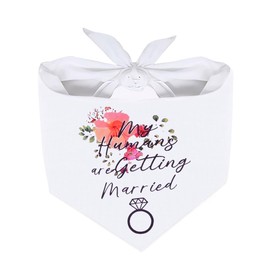 Dog Wedding Bandanas for Small Medium Large Dogs Accessories for Engagement Dog Scarf Apparel Clothes Engagement Party Pet Outfit Engaged Married Bride Bandana for Dogs Wedding Gifts for Pet Parents