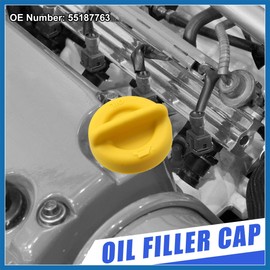 A ABSOPRO Motor Öleinfüllschraube Abdeckkappe Ersatz 55187763 Gelb Artikelaustausch