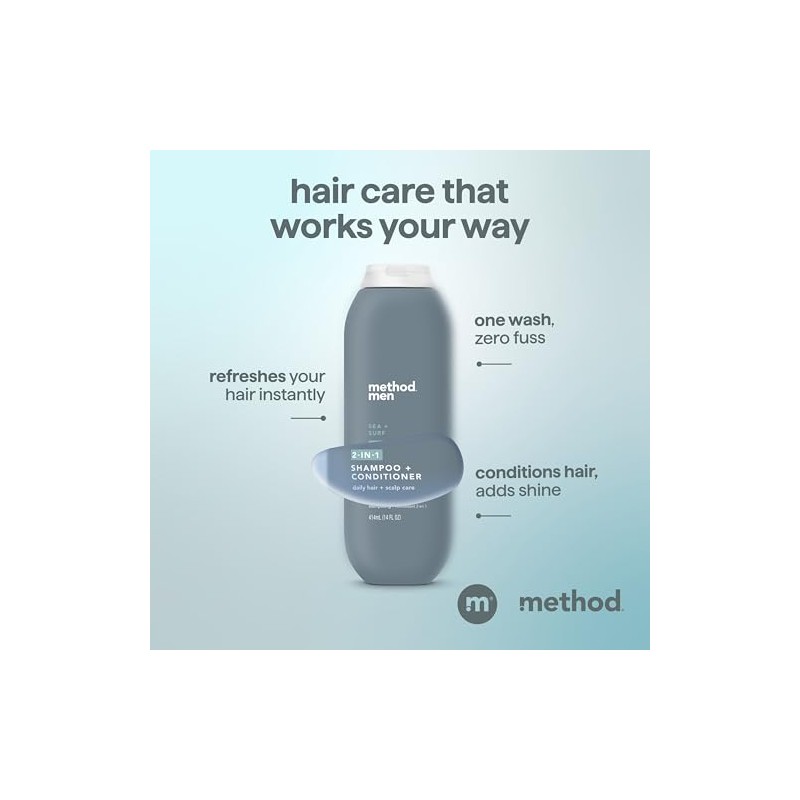 Method Champú 2 en 1 para hombre + acondicionador, Sea