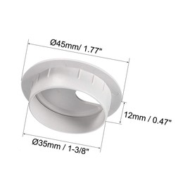 uxcell Cable Hole Cover, 1-3/8" Plastic Desk Wire Cord Cable Grommets Hole Cover for Office PC Desk Cable Cord Organizer, 5Pcs Gray