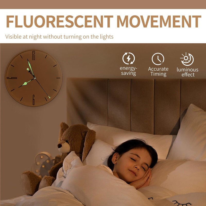 peaceking Clock Movement Mechanism with Luminous Hands - Silent Quartz