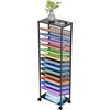 Ekisemio 15 Tier Rolling File Cart, Sturdy and Durable Desk
