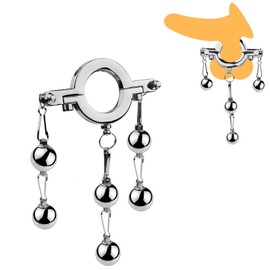 Men's Stainless Steel Weighted Accessory Ring, Workout Accessory-H1UK (6 Balls)