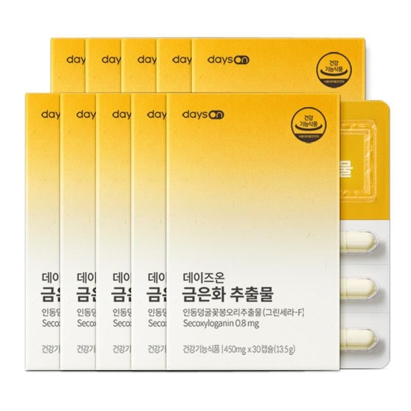 Days On Honeysuckle Extract 10 months + free trial 1 box (6 capsules), single option / 데이즈온 금은화 추출물 10개월+무료체험 1박스(6캡슐), 단일옵션