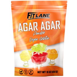 Agar Agar Powder 16 oz - Vegan (Vegetarian) Gelatin - Non GMO, Gluten Free and Nutrient Rich - Substitute for Beef Mix - Unflavored.