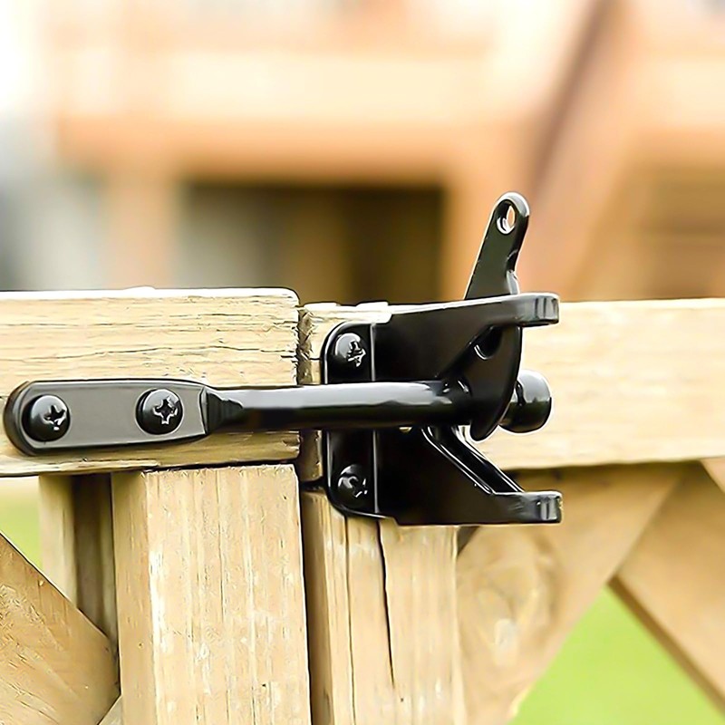 Linkidea Long Self Locking Gate Gravity Latch, Carbon Steel Spring