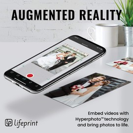 Lifeprint 3x4.5 Portable Photo and Video Printer for iOS and Android devices. Make Your Photos Come to Life w/Augmented Reality - Black