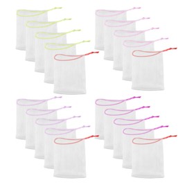 20 Bunte Seifenbeutel Mit Kordelzug, Netz-Duschbeutel, Seifenaufbewahrungsbeutel, Netz-Waschbeutel, Tragbare Netzbeutel, Seifen-Netzbeutel Mit Kordelzug