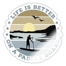 Spreadshirt Passionate about Paddle Boarding Sticker, 10 x 10 cm, white glossy