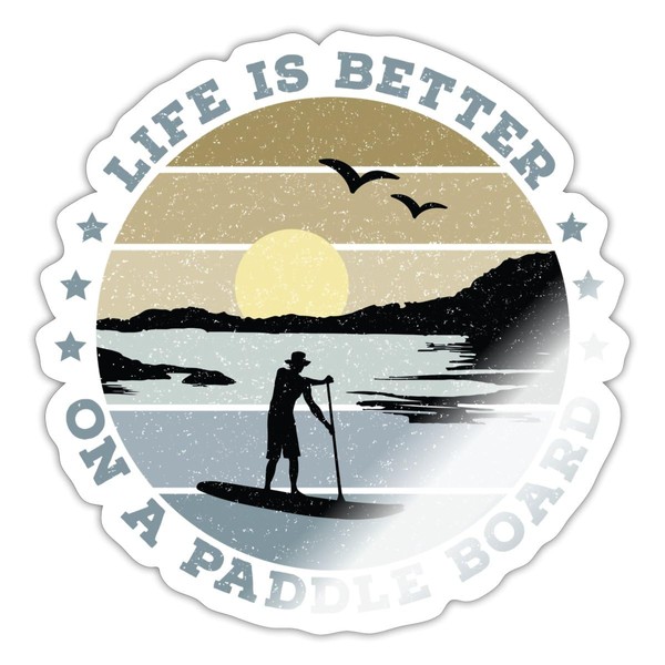 Spreadshirt Passionate about Paddle Boarding Sticker, 10 x 10 cm,