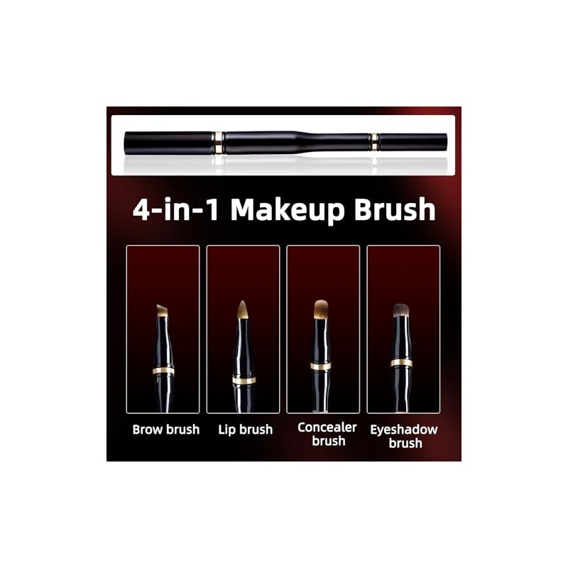 Unaone Brocha de Maquillaje 4 En 1 Brocha de Viaje