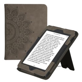 kwmobile Case Compatible with Barnes & Noble Nook Glowlight 4 Plus Case - Cover for eReader with Magnetic Closure - Grey