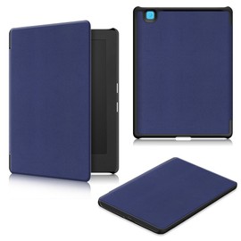 Kepuch Custer Case for Kobo Aura H2O Edition 2,Ultra-Thin PU-Leather Hard Shell Cover for Kobo Aura H2O Edition 2 - Blue