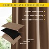 NICETOWN 2 Panels Weighted Blackout Curtains Patio Waterproof Outdoor Curtains,