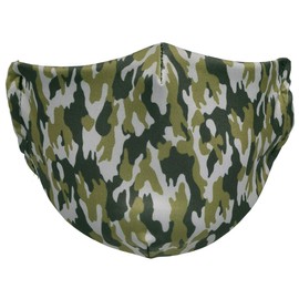 styleBREAKER Unisex Fabric Mask with Camouflage Camouflage Pattern, Double Layer, Reusable, Washable, Community Mask 08040004, Colour: Olive Dark Brown