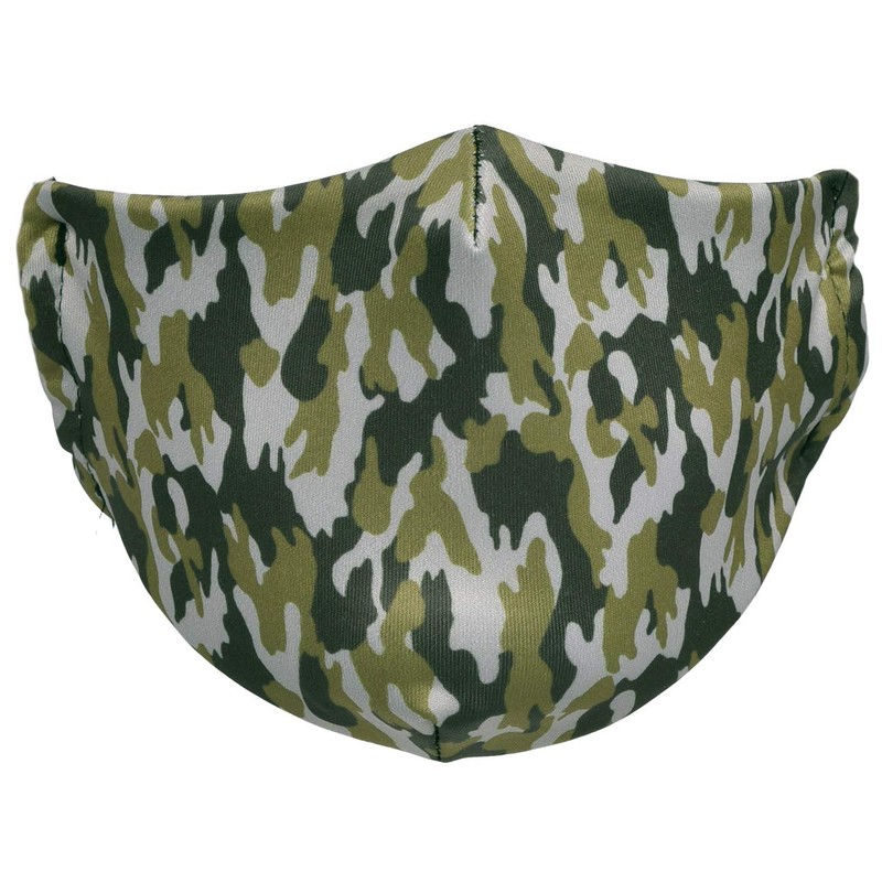 styleBREAKER Unisex Fabric Mask with Camouflage Camouflage Pattern, Double Layer,