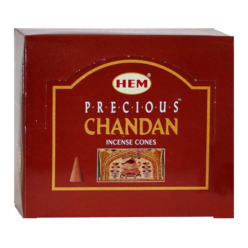 Precious Chandan Incense Cones And Cone Incense Burner Bundle Insence