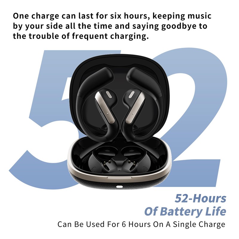 AI Translator Earbuds Real-Time, Open Ear Bluetooth Translating Headphones，Translator Ear
