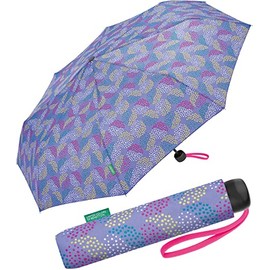 Benetton Pocket Umbrella Super Mini Dots, Pop Dots Deep Periwinkle