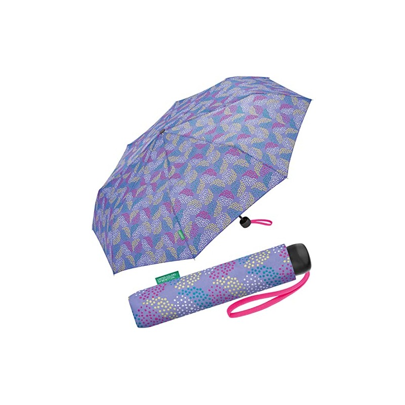Benetton Pocket Umbrella Super Mini Dots, Pop Dots Deep Periwinkle