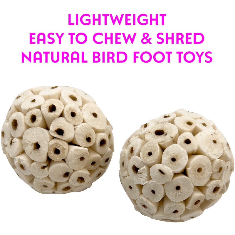 5105 Small Sola Bird Balls Pk8 - Handmade natural bird