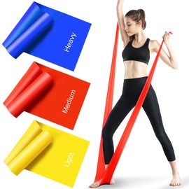 Resistance Bands Set, [Set of 3] 1.5M/4.9ft Skin-Friendly Exercise Bands with 3 Resistance Levels,Workout Resistance Bands Set for Women Men,Ideal for Strength Training,Yoga,Gym,Pilates,Fitness