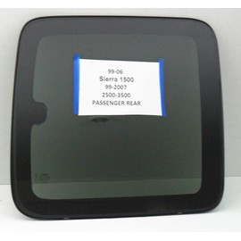 NAGD Privacy Movable Passenger Right Side Rear Quarter Window Quarter Glass with Frame & Latch Compatible with GMC Sierra Pickup 2 Door Extended Cab 1999-2006 Models