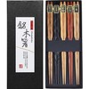 HuaLan Japanese Natural Wood Chopsticks Set, Reusable Classic Style Chopsticks